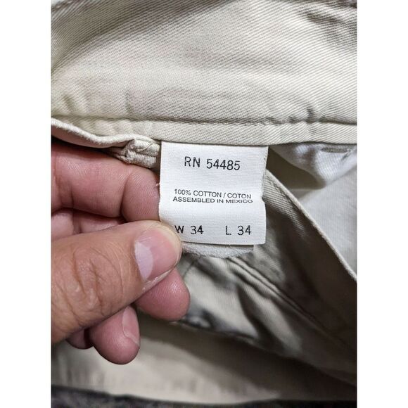 American Eagle AE Causal Flat Front Pants Men's Size 34x34 Beige - Picture 9 of 13